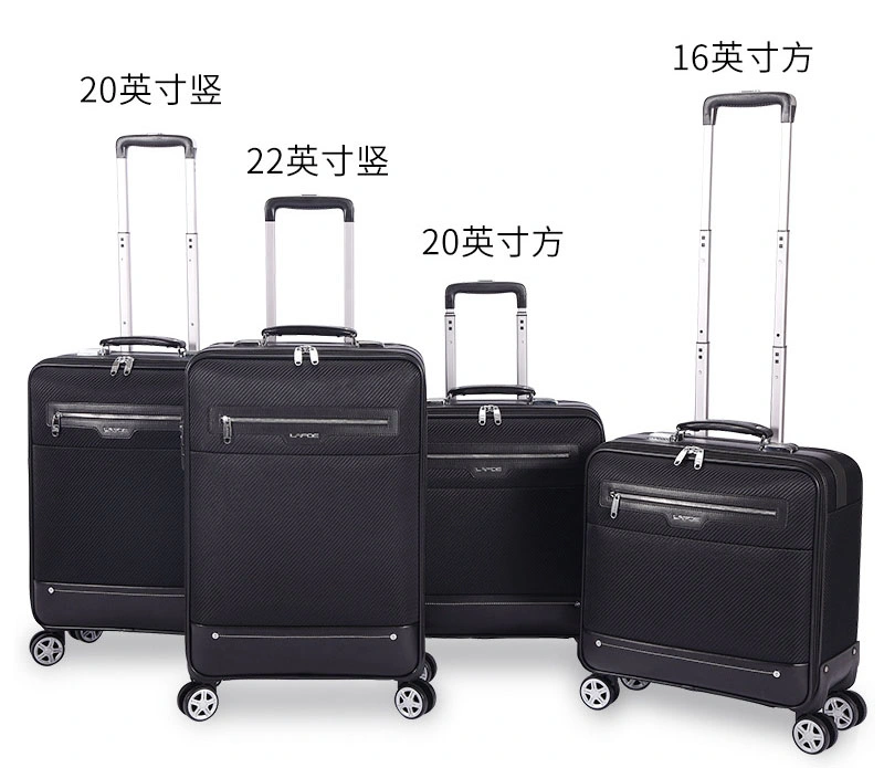 16"20"22" Inch Waterproof Oxford PU Leather Wheeled Trolley Business Travel Luggage Boarding Suitcase Bag Case (CY9957)