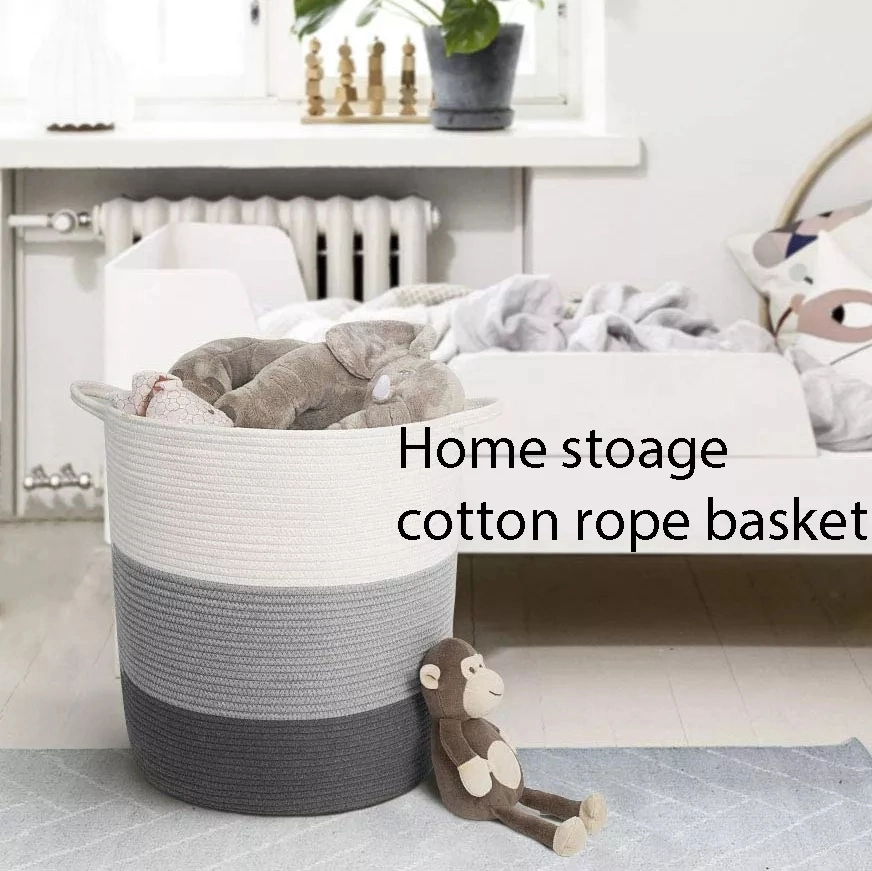 Handmade Woven Storage Round Basket Folding Clothes Laundry Basket Straw Wicker Rattan Plant Storage Moses Basket